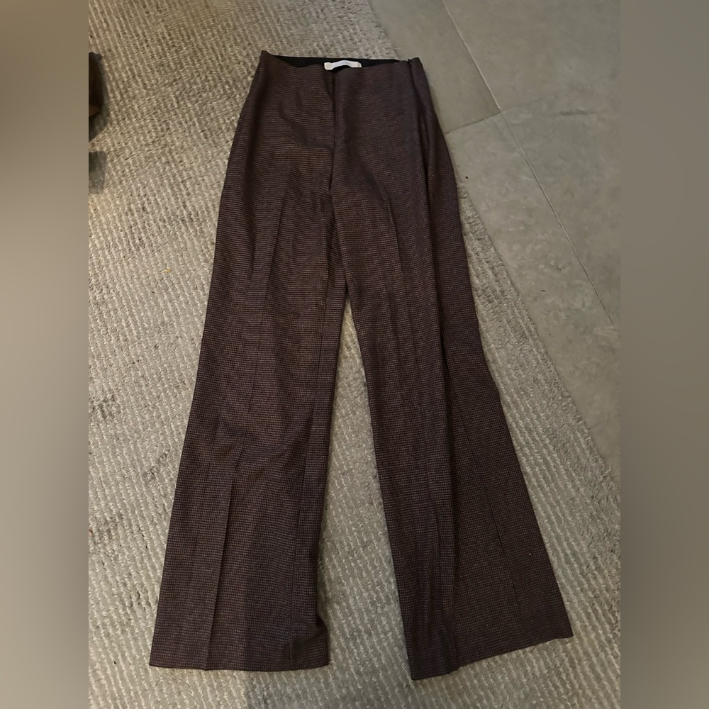 Mango Wide Leg Brown Pants